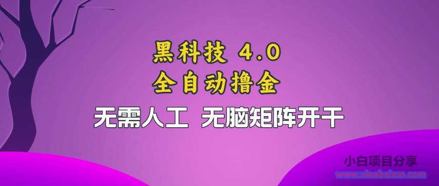黑科技全自动撸金,无需人工,无脑矩阵开干