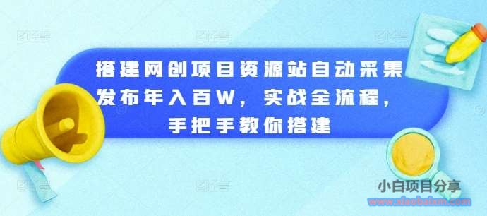搭建网创项目资源站自动采集发布年入百W,实战全流程,手把手教你搭建【揭秘】