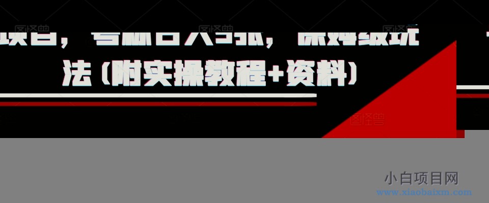 外面收费1980的淘宝下单自动项目,号称日入5张,保姆级玩法(附实操教程+资料)【揭秘】-小白项目分享网