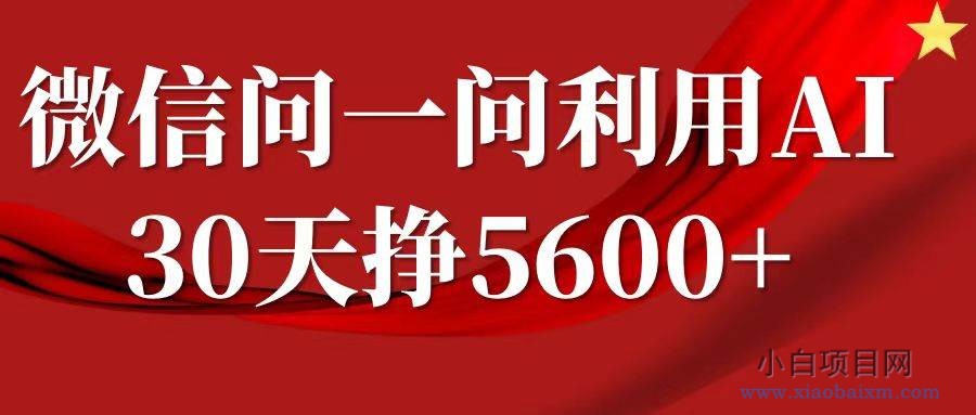 微信问一问分成,利用AI软件回答问题,复制粘贴就行,单号5600+-小白项目分享网