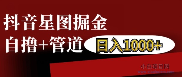 抖音星图掘金自撸,可以管道也可以自营,日入1K【揭秘】-小白项目分享网
