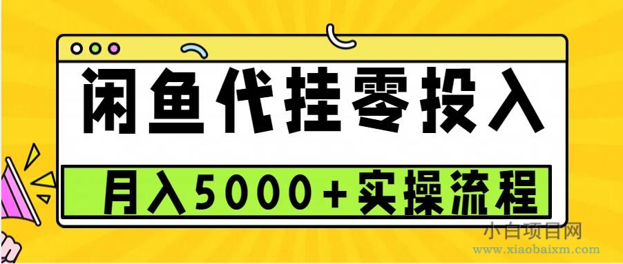 闲鱼代挂项目,0投资无门槛,一个月能多赚5000+,操作简单可批量操作-小白项目分享网