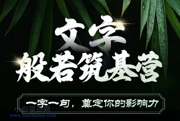 文字般若筑基营,用文字打造自己的影响力,写好文案 写出影响力 写出吸金力