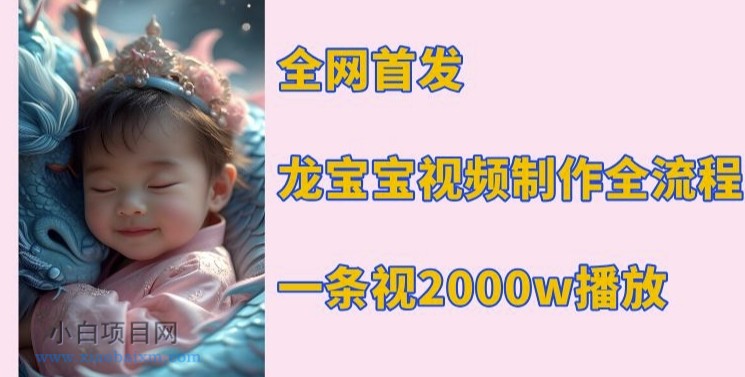 全网首发，龙宝宝视频制作教程，一条视频2000W播放-小白项目分享网