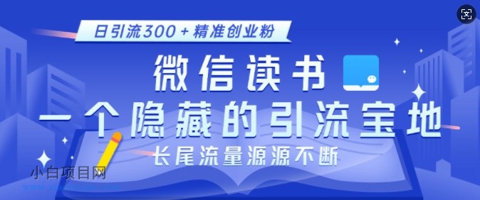 微信读书,一个隐藏的引流宝地,不为人知的小众打法,日引流300+精准创业粉,长尾流量源源不断