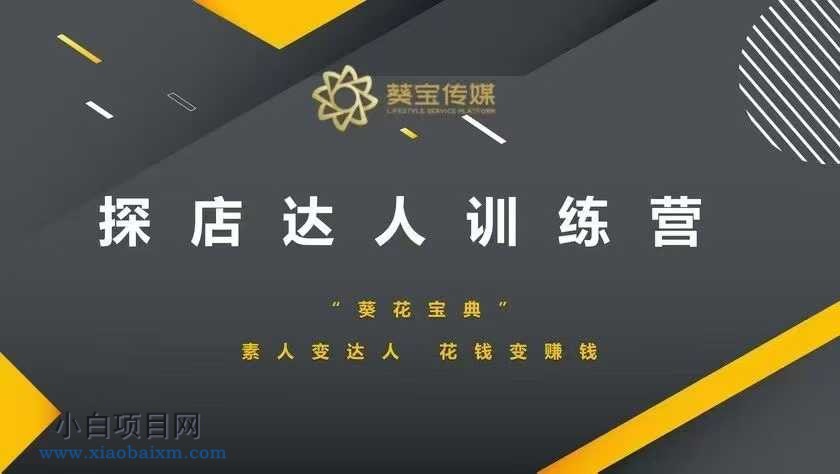 探店达人训练营,素人变达人,花钱变赚钱