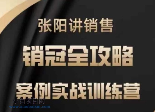 张阳讲销售实战训练营,案例实战训练,销冠全攻略