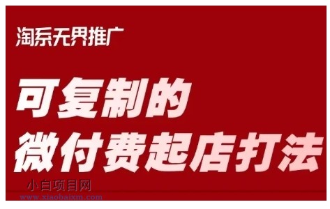 淘宝可复制的微付费起店打法,带你掌握可复制的微付费起店打法