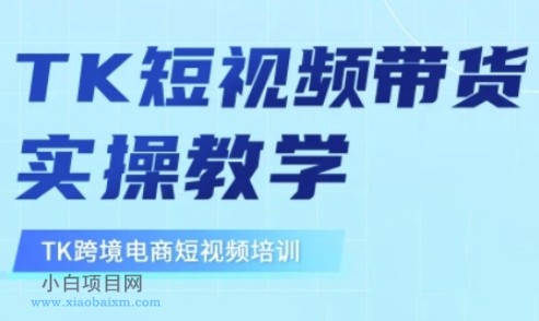 东南亚TikTok短视频带货,TK短视频带货实操教学