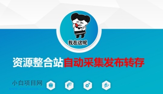 资源整合站自动采集发布转存，解放双手-小白项目分享网