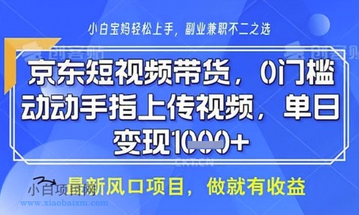 京东短视频代运营,不需要拍剪视频,不需要直播,全程喂饭,小白轻松上手,稳定月入8k【揭秘】