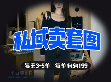 私域卖套图每天3-5单，每单利润99-小白项目分享网