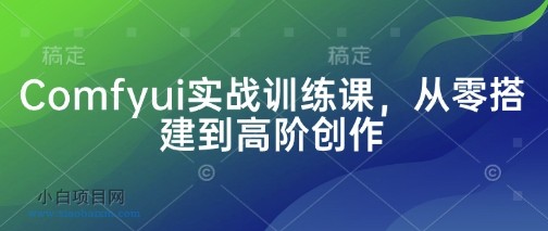 Comfyui实战训练课，从零搭建到高阶创作-小白项目分享网