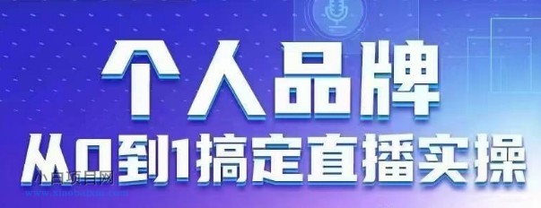 个人品牌：从0到1搞定直播实操，用直播为你的个人品牌赋能，六大实操板块，放大个人影响力-小白项目分享网