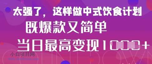 疯狂爆火！小红书等平台的女性中餐养生视频，小白轻松制作，快速拿到结果-小白项目分享网