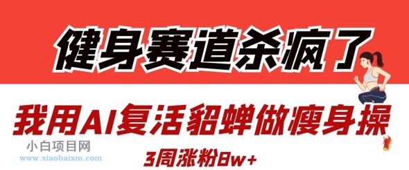 健身赛道杀疯了?我用AI复活貂蝉做瘦身操,3周涨粉8W