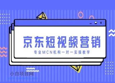 京东短视频营销项目,专业MCN机构一对一实操教学
