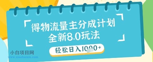 最新得物流量主分成计划,独家原创玩法,轻松日入1k+【揭秘】