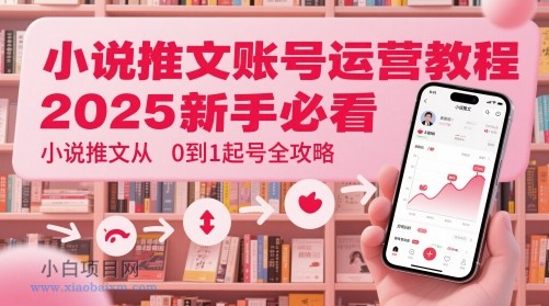 小说推文账号运营起号教程，2025新手必看，小说推文从0到1起号全攻略-小白项目分享网