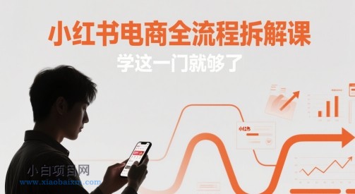 小红书电商全流程拆解课,学这一门就够了