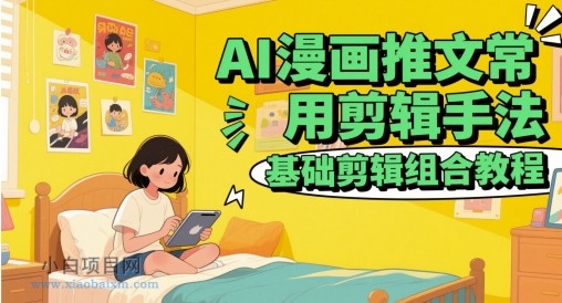 AI漫画推文常用剪辑手法,基础剪辑组合教程