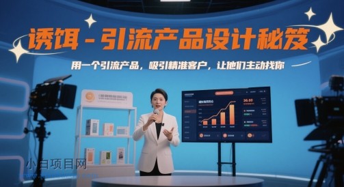诱饵-引流产品设计秘笈，用一个引流产品，吸引精准客户，让他们主动找你-小白项目分享网