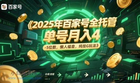 2025年百家号全托管,单号月入4-5位数,懒人福音,纯挂G玩法【揭秘】