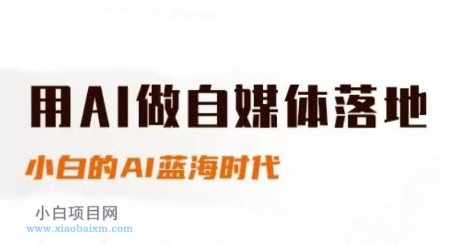 用AI做自媒体落地,适合新手快速入门与进阶,小白的AI蓝海时代