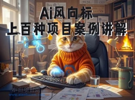Ai风向标-附100种项目案例玩法-0基础小白到大神ai视频商业应用教学-小白项目分享网