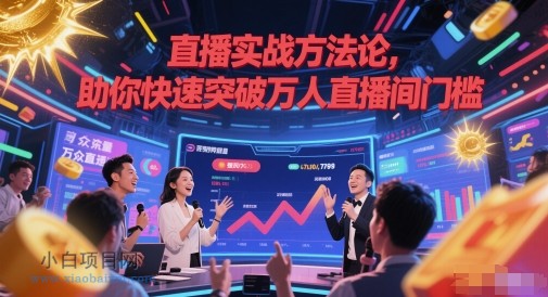 直播实战方法论，助你快速突破万人直播间门槛-小白项目分享网