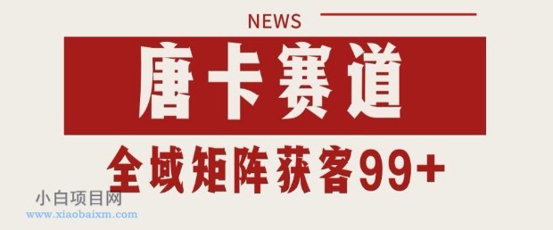 小红书某音唐卡赛道引流获客 自热矩阵日引200+【揭秘】-小白项目分享网