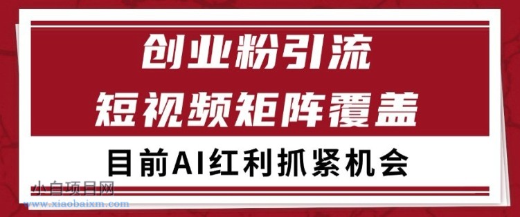 小红书某音创业赛道引流获客 自热矩阵日引200+【揭秘】-小白项目分享网