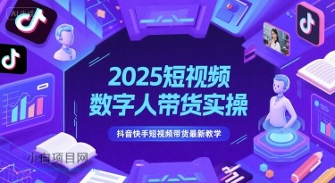 2025短视频数字人带货实操,抖音快手短视频带货最新教学