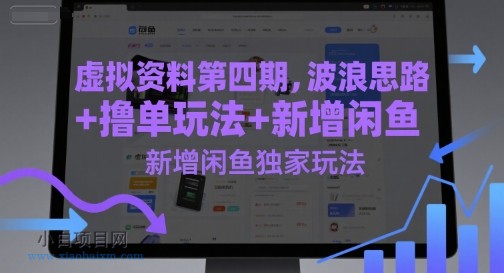 虚拟资料第四期,波浪思路+撸单玩法,新增闲鱼独家玩法
