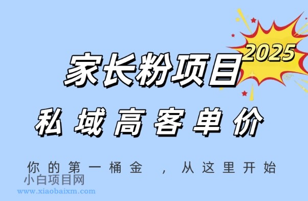 家长粉项目,一个可以长期变现暴利项目,私域高客单价,轻松完成你的人生第一桶金