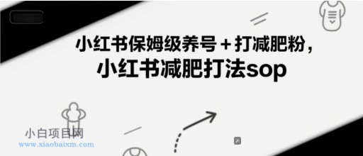 小红书保姆级养号+打减肥粉，小红书减肥打法sop-小白项目分享网