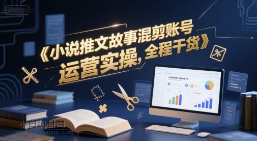 小说推文故事混剪账号运营实操，全程干货-小白项目分享网