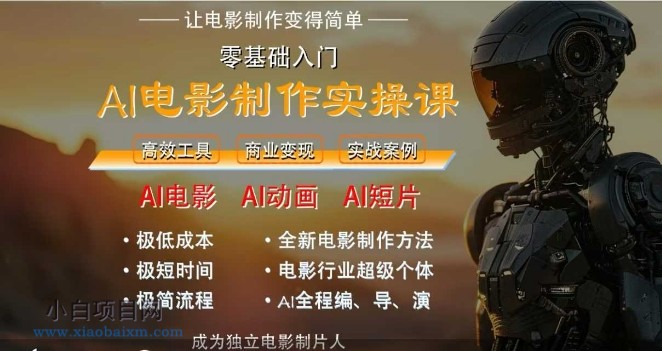 AI电影制作实操课，人人都能做电影，一台电脑全搞定-小白项目分享网