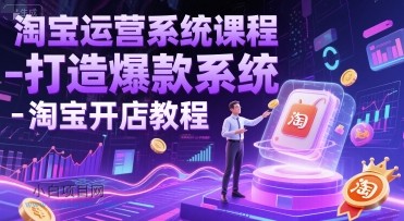 淘宝运营系统课程-打造爆款系统-淘宝开店教程-小白项目分享网
