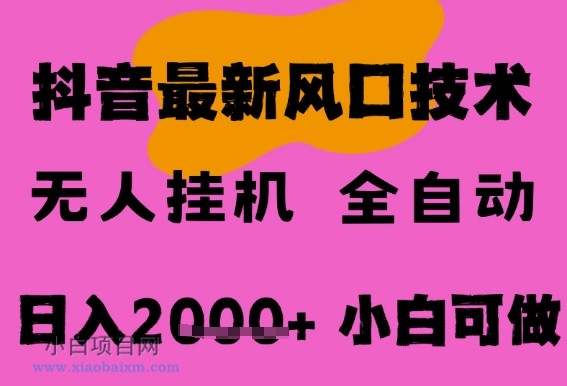 最新抖音无人直播挂G掘金,纯暴力项目,小白可玩,长期稳定,全自动运行日入2k+,可批量操作【揭秘】