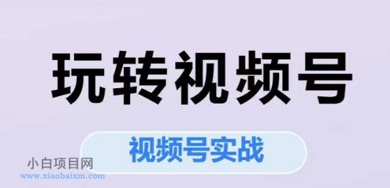 玩转视频号,视频号实战系列课