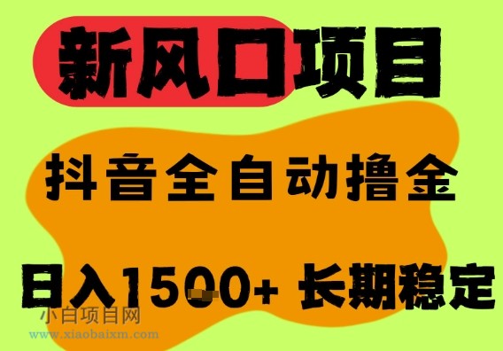 最新风口抖音无人直播掘金,纯暴力项目,无人撸音浪,全自动运行日入1.5k+,可矩阵放大【揭秘】