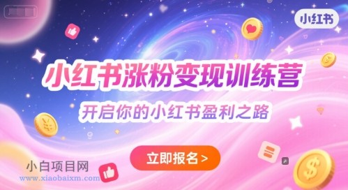 小红书涨粉变现训练营,开启你的小红书盈利之路