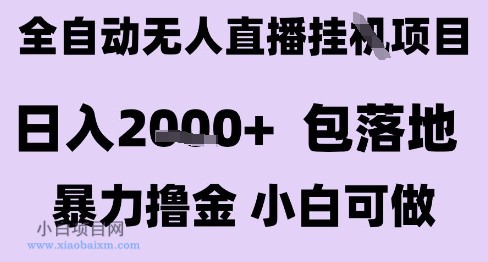最新全自动抖音无人直播挂G项目,日入2k+ 包落地暴力撸金,小白可做【揭秘】