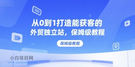 从0到1打造能获客的外贸独立站,保姆级教程