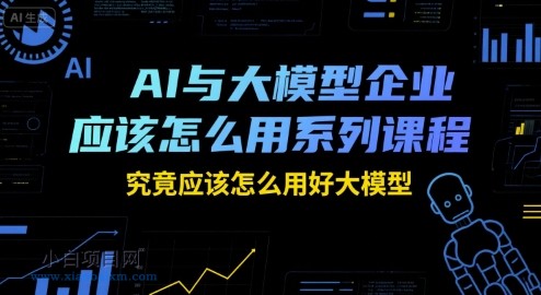 AI与大模型企业应该怎么用系列课程,究竟应该怎么用好大模型