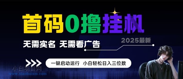 首码0撸全自动挂G项目，无需实名无需看广告，小白轻松日入3位数，多号短阵收益无上限【揭秘】-小白项目分享网