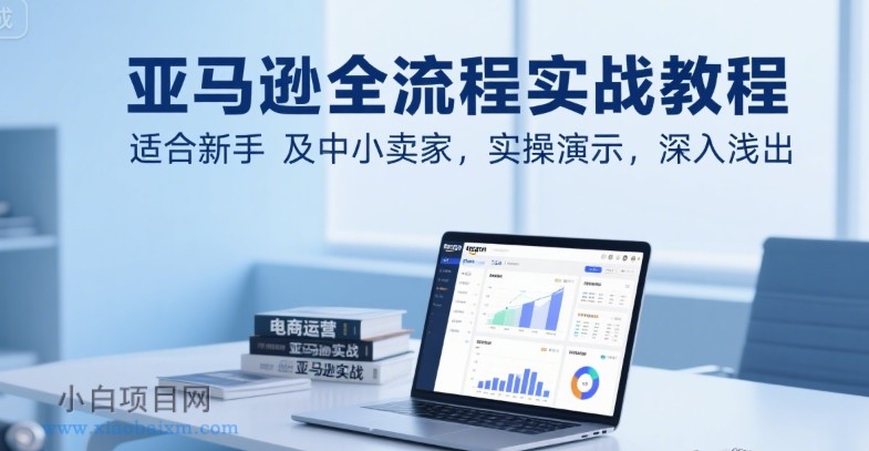 亚马逊全流程实战教程,适合新手及中小卖家,实操演示,深入浅出