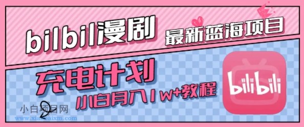 最新蓝海项目,B站充电计划,小白也能月入1w+
