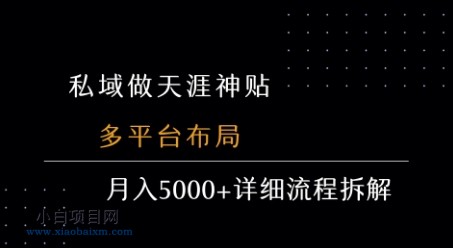 私域做天涯神贴 多平台布局 月入5k+详细流程拆解